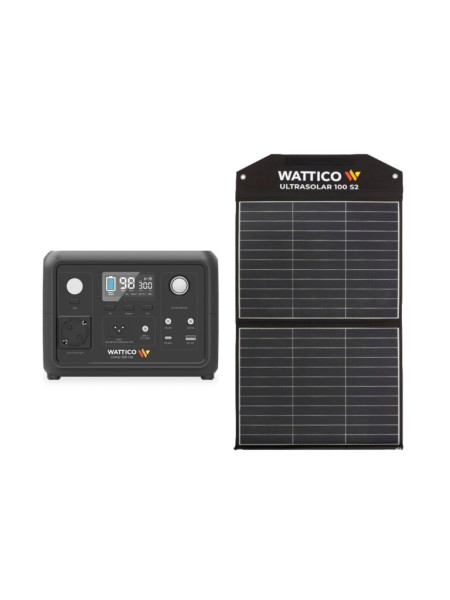 СОЛНЕЧНЫЙ ГЕНЕРАТОР WATTICO CAMP 300 LITE + ULTRASOLAR 100S2